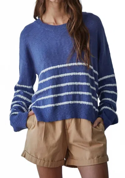 By Together Women's Striped Saylor Knit Sweater In Navy In Blue