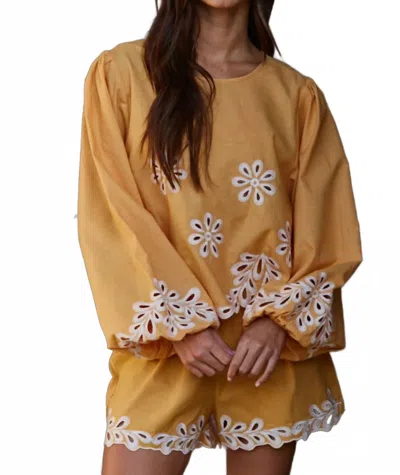 By Together Women's The Netta Top In Yellow In Brown