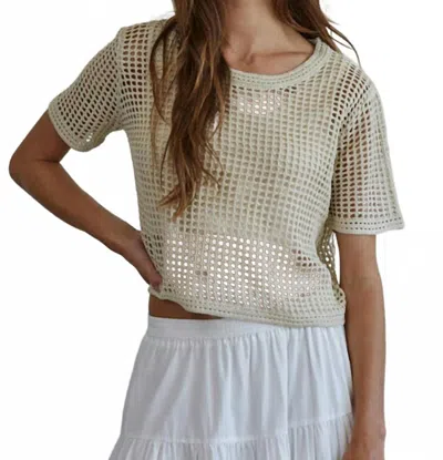 By Together Women's Winslow Open Knit Sweater Top In Light Taupe In Neutral