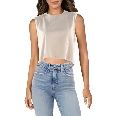 By Together Womens Pocket Wide Neck Cropped