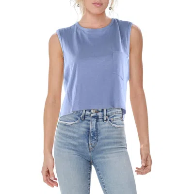 By Together Womens Pocket Wide Neck Cropped