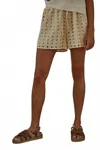 By Together Woven Eyelet Straight Leg Shorts In Natural In Neutral