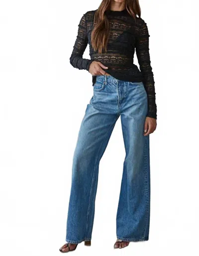 By Together Woven Lace See Through Mock Top In Black