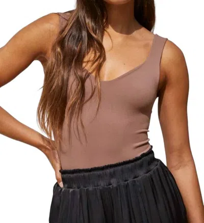 By Together Yours Truly Bodysuit In Chocolate In Gold
