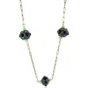 By Virgo Women's Blue / Gold / Green Muna Nepalese Beads Chain Necklace
