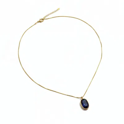 By Virgo Women's Blue / Gold Zaforia Silver Necklace In Multi