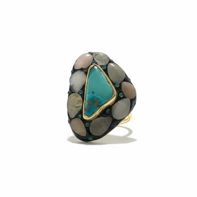 By Virgo Women's Blue Tareva Silver Ring