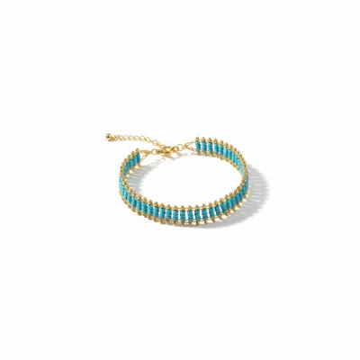 By Virgo Women's Blue Zarevia Silver Bracelet