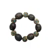 By Virgo Women's Brown / Blue / Gold Agathe Horizon Beaded Bracelet