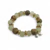 By Virgo Women's Brown / Gold / Yellow Butter Jasper Beaded Bracelet