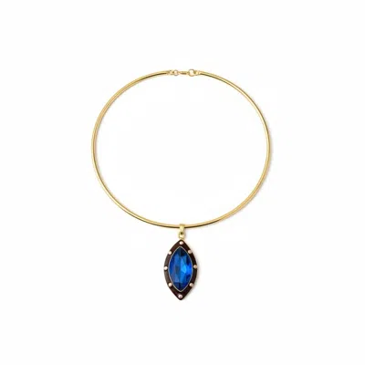 By Virgo Women's Gemma Notte Choker In Blue/yellow