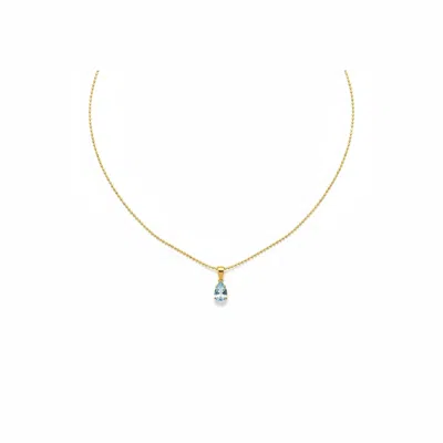 By Virgo Women's Gold / Blue Aquoria Silver Necklace