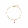 By Virgo Women's Gold Corno Necklace In Gold