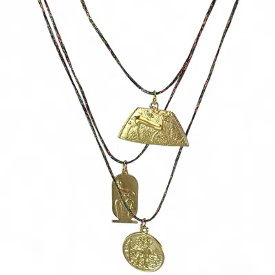 By Virgo Women's Gold Janus Necklace