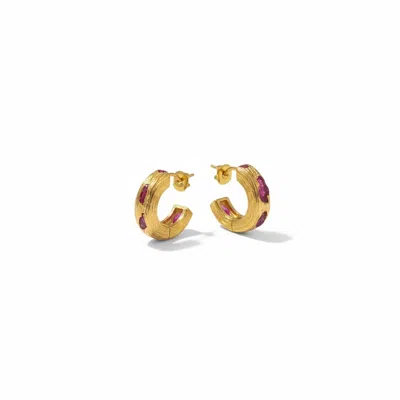 By Virgo Women's Gold / Pink Ravina Silver Earrings In Multi