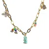By Virgo Women's Gold Poppy Charm Necklace