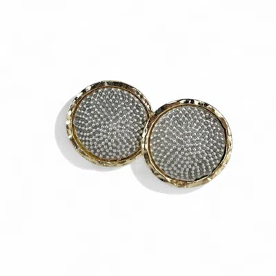 By Virgo Women's Gold / Silver Astra Gold-plated Textured Stud Earrings In Multi