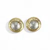 By Virgo Women's Gold / Silver Vesta Gold-plated Hammered Stud Earrings In Multi