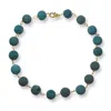 By Virgo Women's Green Flavia Lava Stone Necklace
