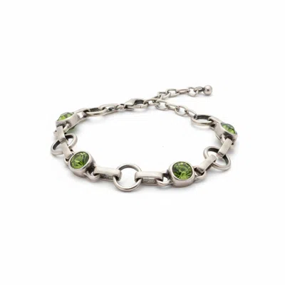 By Virgo Women's Green / Silver Olvera Bracelet In Multi