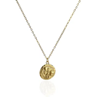 By Virgo Women's Helios Gold-plated Ancient Coin Necklace