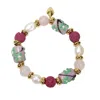 By Virgo Women's Pink / Purple / White Sakura Beaded Bracelet