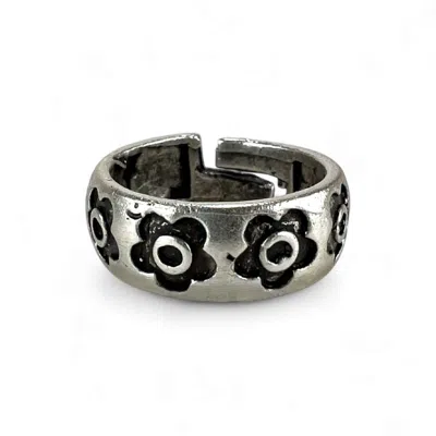 By Virgo Women's Silver Elaris Antique Ring