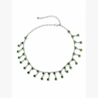By Virgo Women's Silver / Green Verdelle Necklace