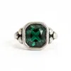 By Virgo Women's Silver / Green Viridia Ring In Green