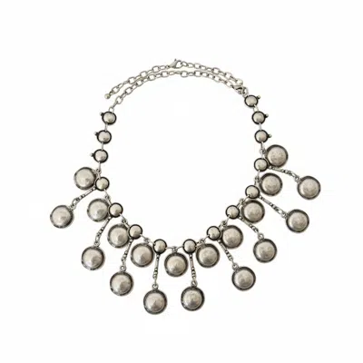 By Virgo Women's Silver Moon Tally Necklace