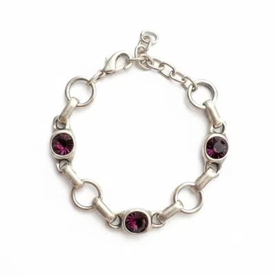 By Virgo Women's Silver / Purple Morvelle Bracelet In Multi