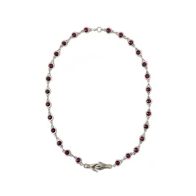 By Virgo Women's Silver / Red Velune Necklace In Multi