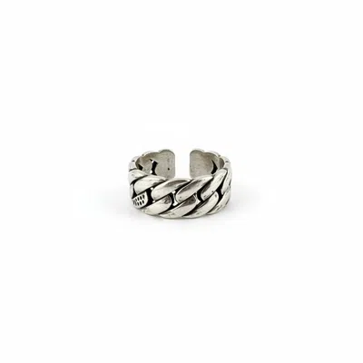 By Virgo Women's Silver Riven Ring