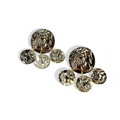 By Virgo Women's Valeria Gold-plated Multi Coin Earrings