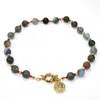 By Virgo Women's Vera Indian Agate Gemstone Necklace