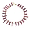 By Virgo Women's White / Gold / Pink Camellia Coral & Pearl Beaded Necklace