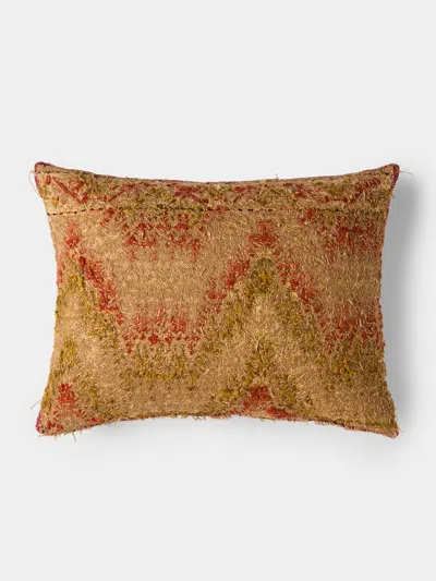 By Walid 17th-century Tapestry Wool And Linen Cushion (19.5in/50cm) In Multi