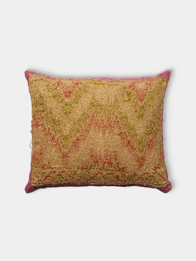 By Walid 17th-century Tapestry Damask Cushion (19.5in/50cm) In Multi