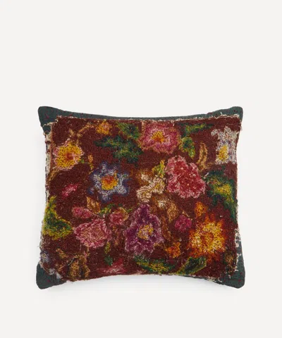 By Walid 19th-century French Woollen Needlepoint Cushion 1454 In Multi