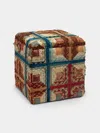 By Walid 19th-century Victorian Silk Storage Stool