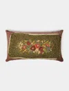 By Walid 19th-century Wool And Linen Needlepoint Cushion (46in/1.2m) In Multi