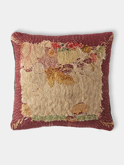 By Walid 19th-century Napoleon Iii Aubusson Tapestry Linen And Cotton Cushion (13in/33cm)