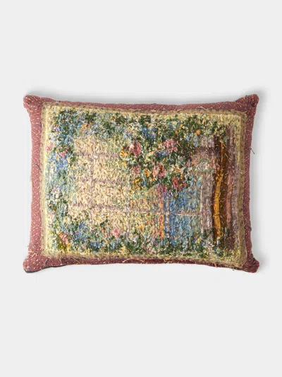 By Walid 19th-century Needlepoint Wool, Linen And Cotton Cushion (19.5in/50cm)