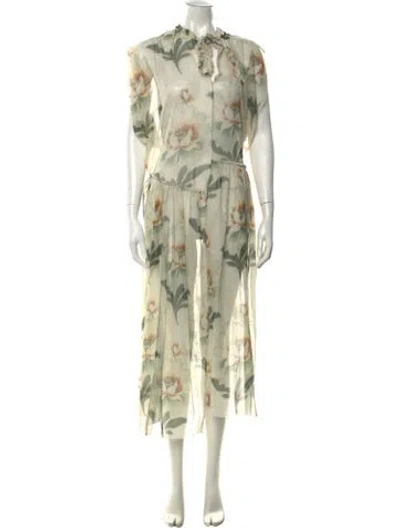 Pre-owned By Walid 2010's Midi Length Dress In Green