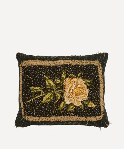 By Walid Antique Floral Textile Cushion 1311