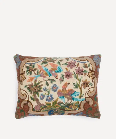 By Walid Antique Floral Textile Cushion 1378