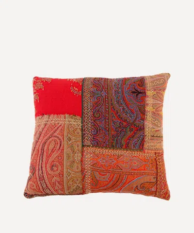 By Walid Antique Paisley Textile Cushion 1135