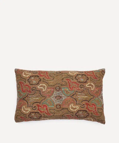 By Walid Antique Paisley Textile Cushion 1383