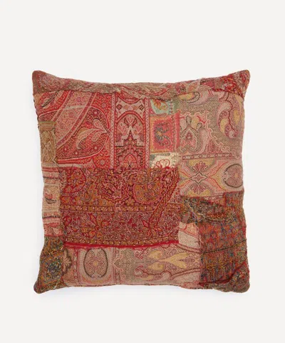 By Walid Antique Paisley Textile Cushion 1428
