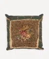 By Walid Antique Textile Floral All Over Stitch Needlepoint Cushion 637